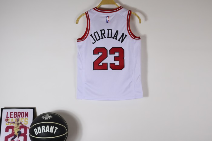 Chicago Bulls KIds Jersey White NO.23 JORDAN