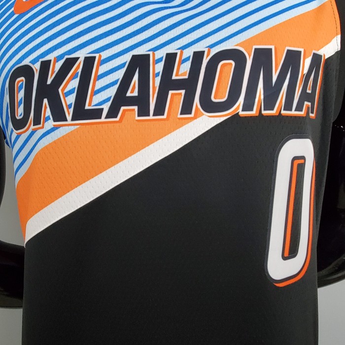 Russell Westbrook Oklahoma City Thunder City Edition Swingman Jersey Black