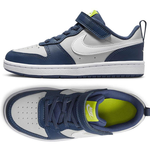 Air Force Low Top Kids Sneakers Velcro FG22-3 Dark Blue White