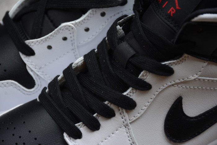 Air Jordan 1 Mid White Red Black BQ6472-101