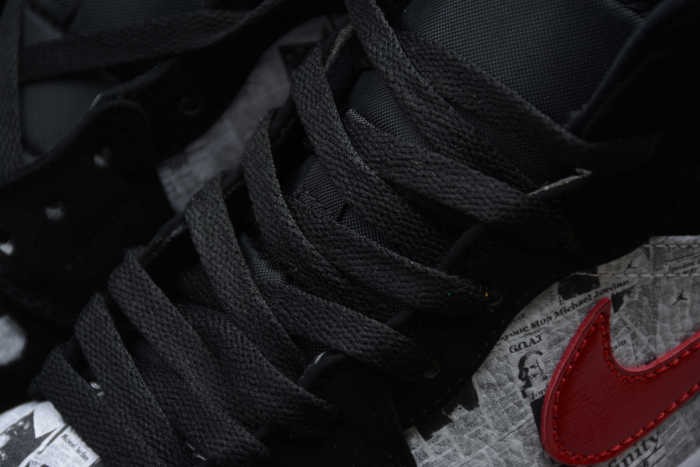 Air Jordan 1 Mid Newspaper Air Times Black Red 852542-061