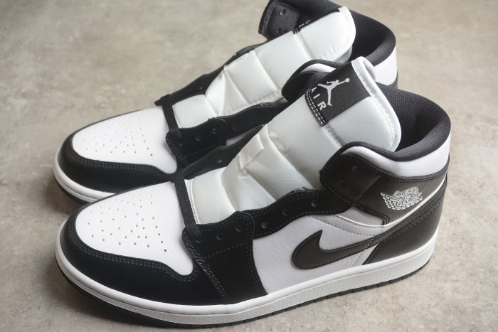 Air Jordan 1 Mid Panda Sneakers Black White