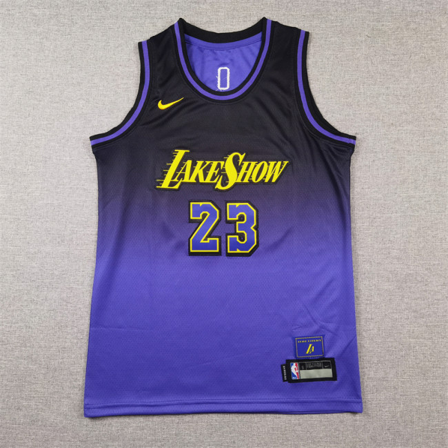 Los Angeles Lakers Kids Jersey Purple City Edition 2024 NO.23 JAMES