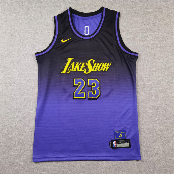 Los Angeles Lakers Kids Jersey Purple City Edition 2024 NO.23 JAMES