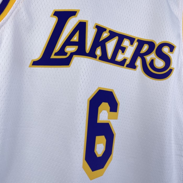 Los Angeles Lakers Kids Jersey White Icon Edition 22/23 NO.6