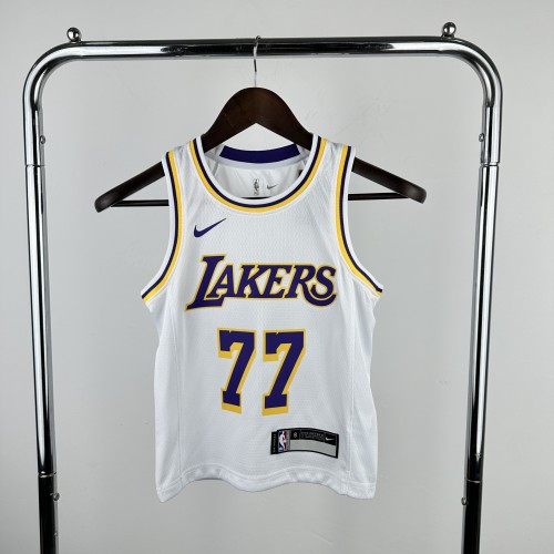 Los Angeles Lakers Kids Jersey White Icon Edition 22/23 NO.77 Dončić