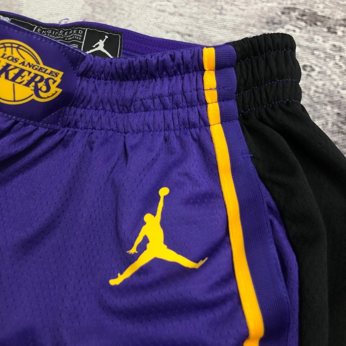 Los Angeles Lakers purple basketball shorts 2023