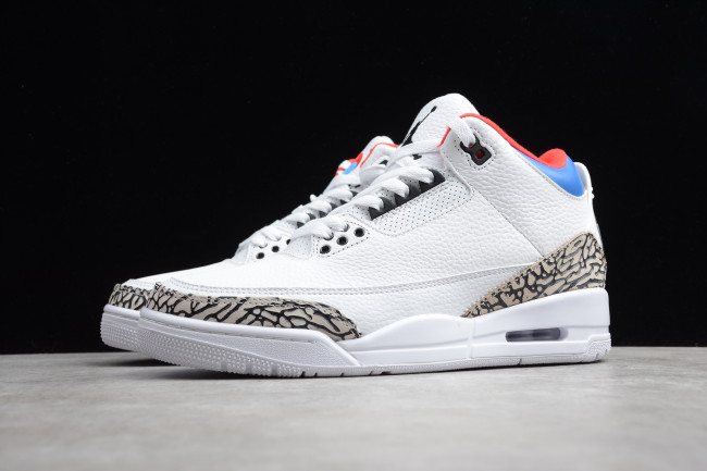 Air Jordan 3 White Blue Red AQ3835-325