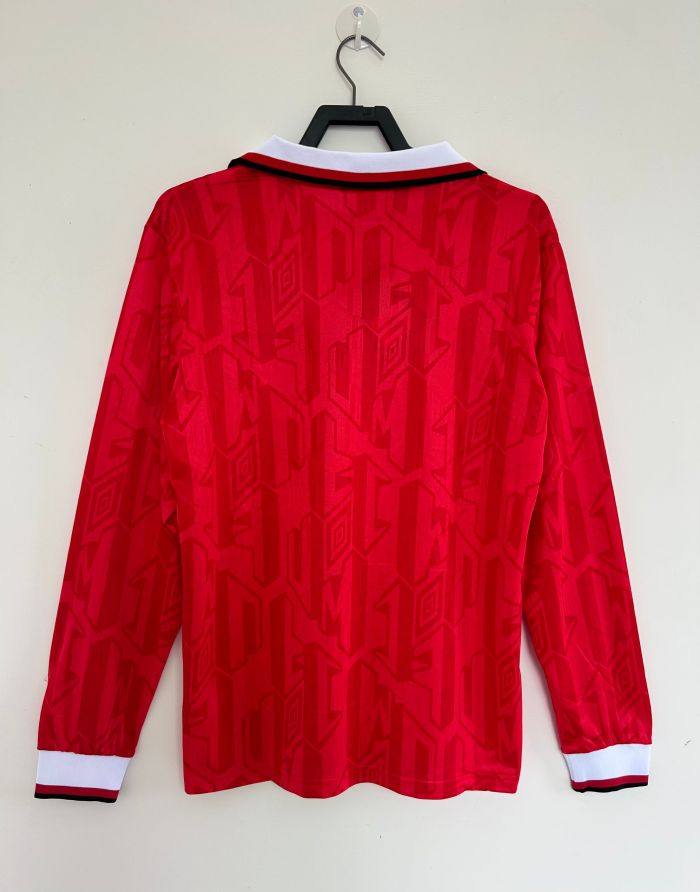 Manchester United Home Long Sleeve Retro Jersey 1992/94