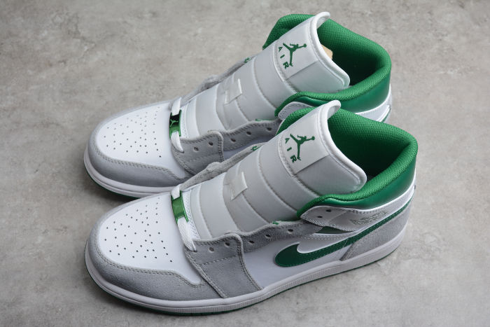 Air Jordan 1 Mid Green Grey