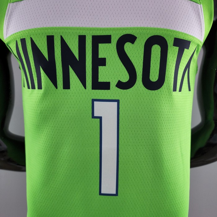 Anthony Edwards Minnesota Timberwolves Swingman Jersey Green