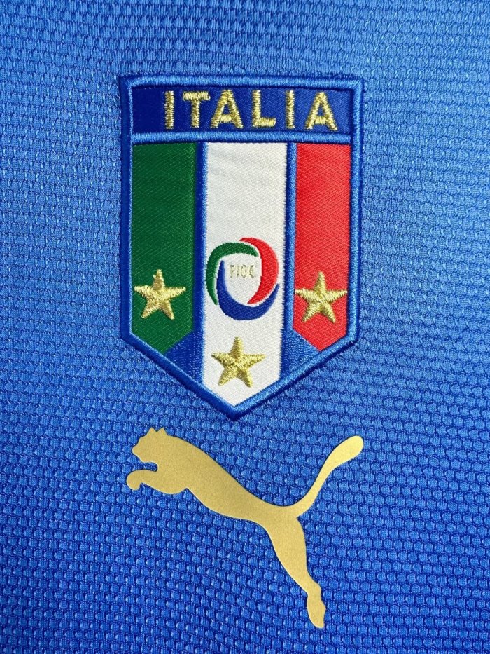 Italy Retro Home Long Sleeve Jersey 2006