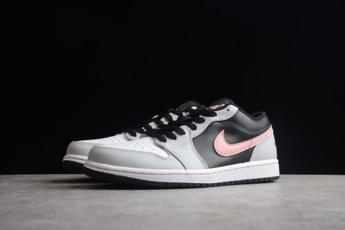 Air Jordan 1 Low Black Grey Pink 553558 062