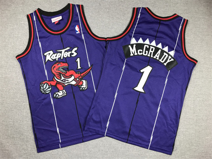 Toronto Raptors Kids Jersey Purple Vintage Classics Edition 98/99 NO.1 McGRADY