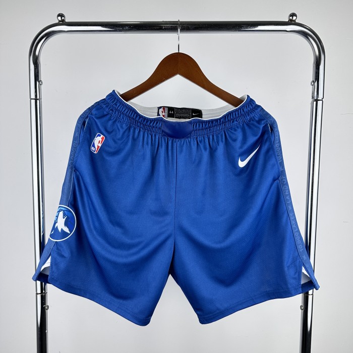 Minnesota Timberwolves Retro Basketball  Shorts Blue City Edition 2024