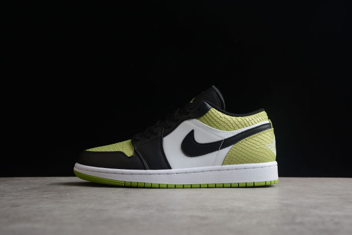 Air Jordan 1 Low Vivid Green Snakeskin DX4446-301