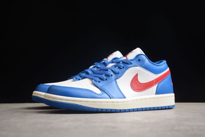 Air Jordan 1 Low Shoes Sport Blue Gym Red White DC0774-416