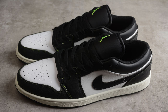 Air Jordan 1 Low Black/Electric Green DO8244-003