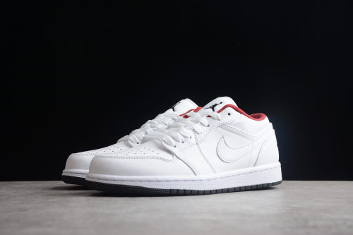 Air Jordan 1 Low White/Black/Gym red 553560-164