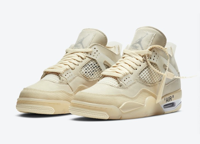 OFF-WHITE x Air Jordan 4 SP WMNS “Sail” CV9388-100