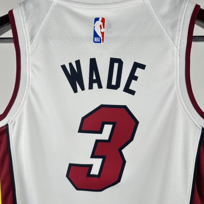 Miami Heat Kids Jersey White 22/23  No. 3 Wade