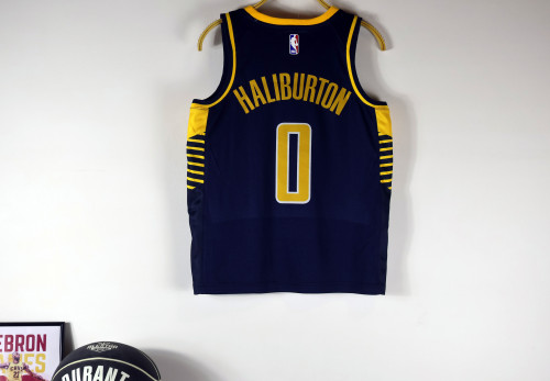 Indiana Pacers Kids Jersey Black Icon Edition  2023 NO.0 HALIBURTON
