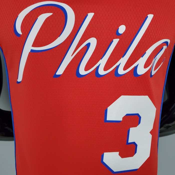 Allen Iverson Philadelphia 76ers 2020/21 Swingman Jersey Themed Red