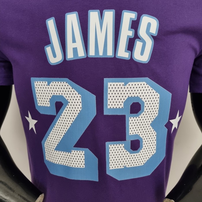 LeBron James Los Angeles Lakers Casual T-shirt Purple