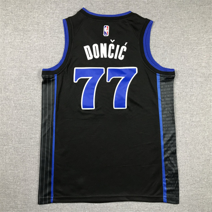 Dallas Mavericks Kid Jersey Blue City Edition 23/24 NO.77 Dončić