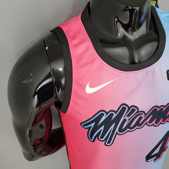Victor Oladipo Miami Heat Swingman Jersey Pink Blue