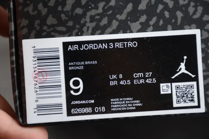 Air Jordan 3 Antique Brass 626988-018