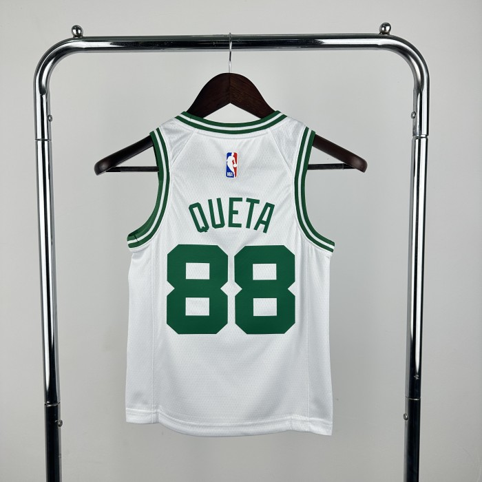 Boston Celtics KIds Jersey White Icon Edition NO.88 QUETA