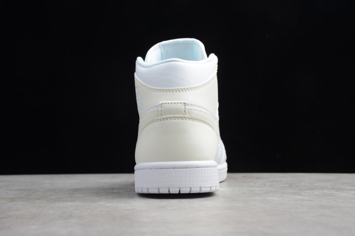 Air Jordan Wmns Air Jordan 1 Mid 'White Ivory' BQ6472-112