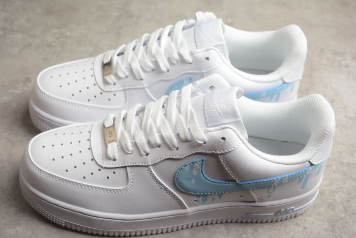 Air Force 1 Low Blue Dripping Custom CW2288-005