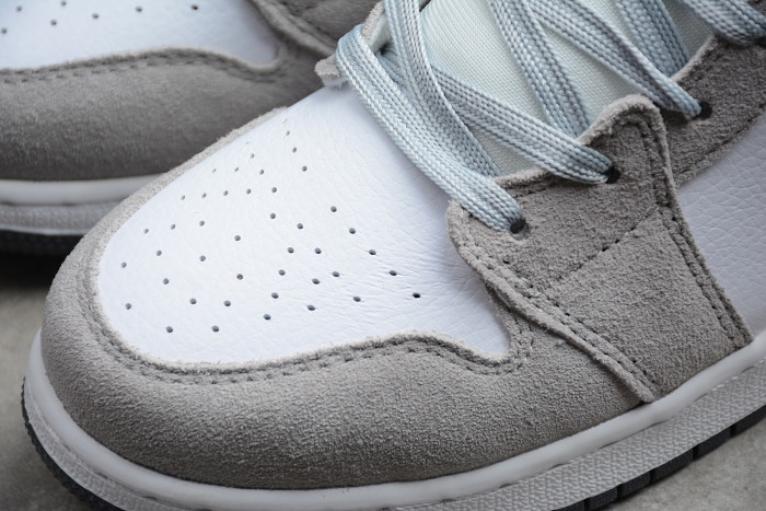 Air Jordan 1 Mid GS ' Grey Hyper Pink' White