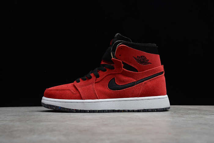 Air Jordan 1 Zoom Air CMFT Crater Gym Red Black White Suede CT0978-600