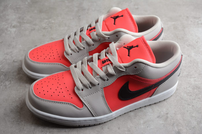 Air Jordan 1 Low Light Iron Ore Siren Red DC0774-060