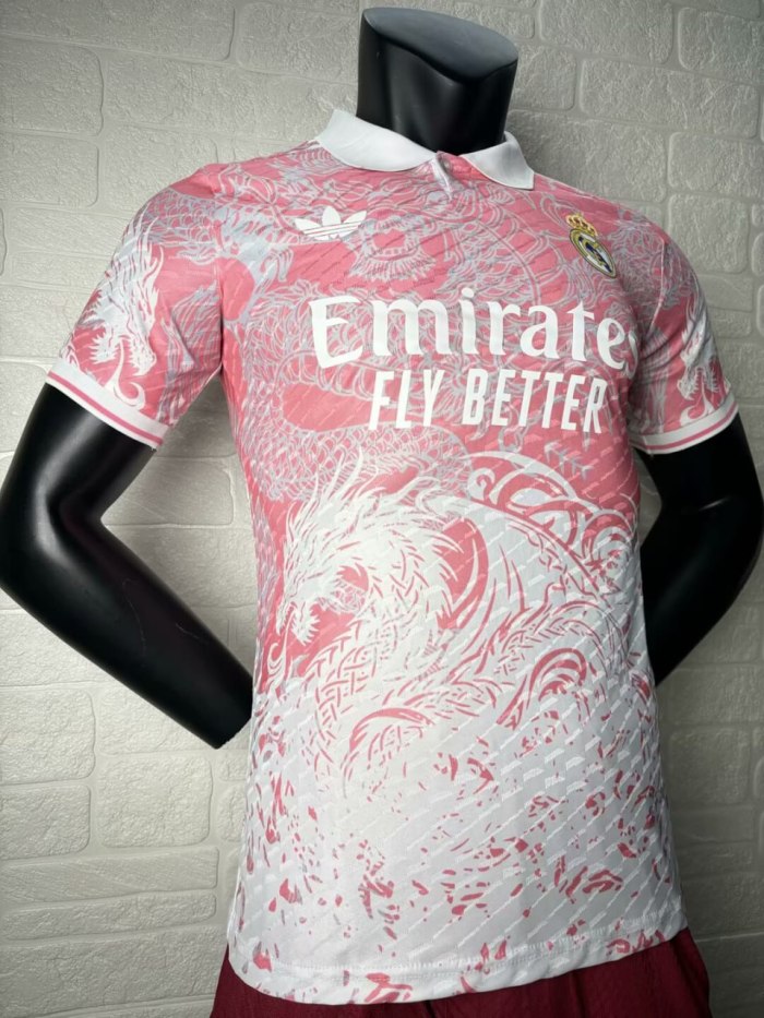 Real Madrid Pink Dragon Pattern Player Jersey 25/26