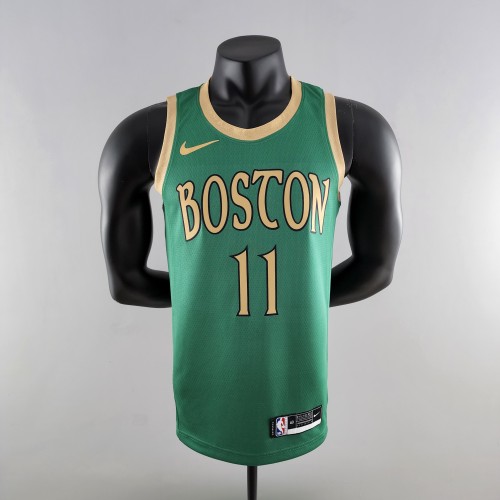 Kyrie Irving Boston Celtics Platinum City Edition Green Swingman Jersey 2020