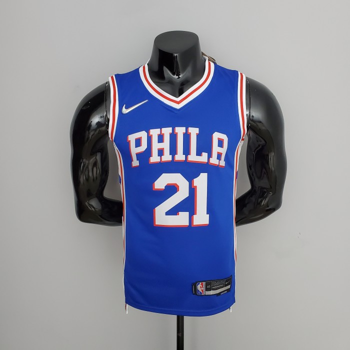 Joel Embiid Philadelphia 76ers 75th Anniversary Swingman Jersey Blue