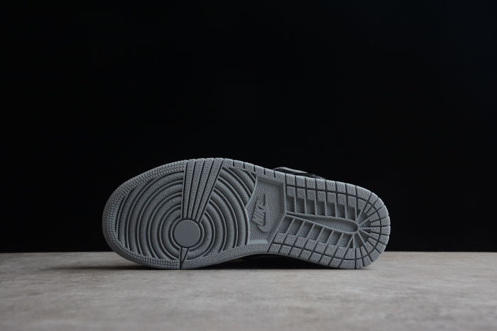 Air Jordan 1 Mid Shadow Sneakers Grey Black Particle-Grey