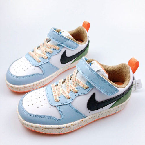Air Force Low Top Retro Children's Sneakers FG22-36 Blue White Green