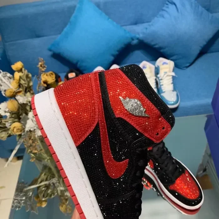 Air Jordan 1 Diamond DIY Red Black