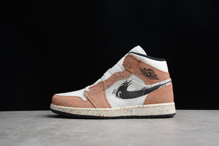 Air Jordan 1 Mid SE 'Brushstroke Paint Splatter'