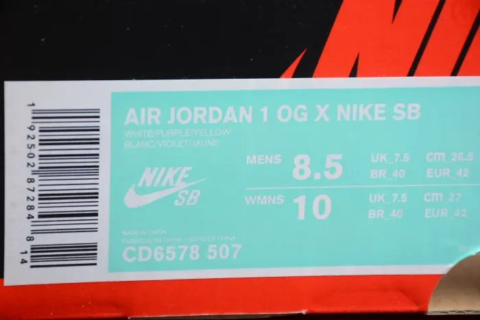 SB x Air Jordan 1 Retro High OG“Court Purple” CD6578-507