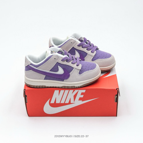 Nike SB Dunk Low Kids Low-top Double Hook Sneakers Taro Purple