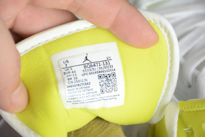 Air Jordan 1 Mid White Lime Women Sneakers