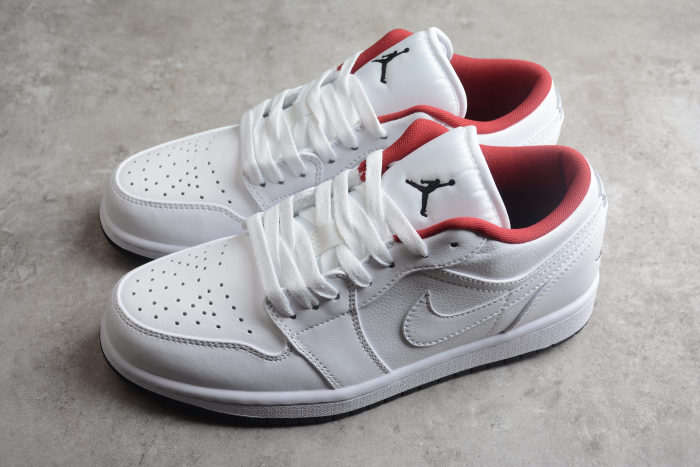 Air Jordan 1 Low White/Black/Gym red 553560-164