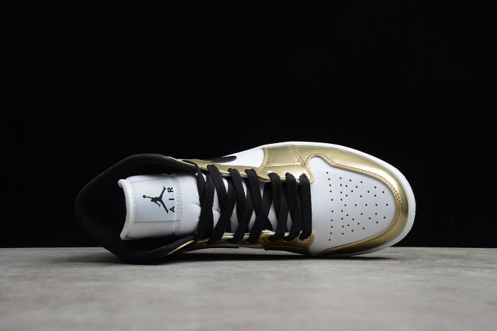 Air Jordan 1 Mid Metallic Gold Style DC1419-700