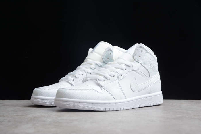 Air Jordan 1 Mid Triple White 554724-136